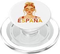 Blond Spanish Girl España Spain Flag Spanish Girlfriend Wife PopSockets PopGrip para MagSafe