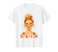 Blond Spanish Girl Spain Flag Spanish Girlfriend Wife Camiseta