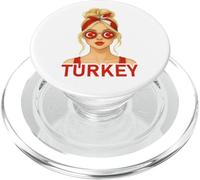 Blond Turkish Girl Turkey Flag Turkish Girlfriend Wife PopSockets PopGrip para MagSafe