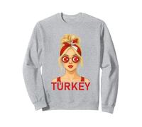 Blond Turkish Girl Turkey Flag Turkish Girlfriend Wife Sudadera