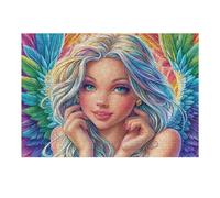 Blonde Angel Portrait Puzzle 300 Piezas Educativo Impresión HD Tiempo Feliz Juego De Rompecabezas para Familia Entretenimiento Inteligente Construir Maquetas 300 PCS