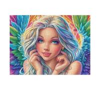 Blonde Angel Portrait Puzzle 500 Piezas Impossible Creativo Tiempo Feliz Rompecabezas 3D Obra De Arte para Toda La Familia Juguete Educativo Decoración 500 PCS