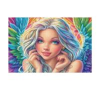 Blonde Angel Portrait Puzzles 1000 Piezas Decoración Hogar 3D Tiempo Feliz Rompecabezas Familiar para Adultos Obra De Arte Colorido DIY Creativo 1000 PCS