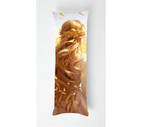 Blonde Girl Body Pillow Case Cover 40x120cm, Long Backrest Cushion Pillow Protector with Zipper, Decorative Bedding Pillowcase, Soft Body Pillow Cover for Couch Bedroom Petal