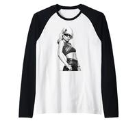 Blondie Debbie Harry Líneas Paralelas Era por Allan Ballard Camiseta Manga Raglan
