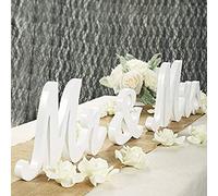 BLOOBLOOMAX Letrero de Madera con Texto en inglés Mr and Mrs, Letras rústicas de Mr. & Mrs. Letreros de Boda para Mesa de Boda, Miss Mr. Deroation para Accesorios de Fotos, Mesa de Fiesta,