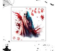 Blood Ghost Toilet Lid Decals 11.8x11.8inch - Waterproof Scary Ghost Decals