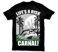 Blood In Blood out Lifes A Risk Carnal T-Shirt Funny Cotton tee Gift Men Black S