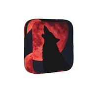 Blood Moon Wolf - Bolsa de almacenamiento a prueba de períodos, funda de viaje de higiene femenina para toallas sanitarias, bolsa mensural discreta para bolso de oficina
