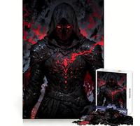 Blood Oath Knight︰ Rompecabezas Crimson Vanguard para Adultos 1000 Piezas Mente aguda Ocio Consciente Ajuste Firme Feliz Navidad (50x75cm)