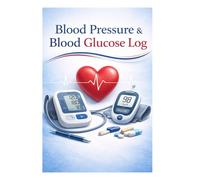 Blood Pressure and Blood Glucose Log: A 6-Month Daily Health Tracking Journal