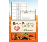 Blood Pressure and Heart Rate Log Book »Oasis« with Medication List: Record, Track & Monitor 3 Readings per Day for 2 Years, Enter 26 Medications, Easy to Use for Women and Men of all Ages