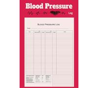 Blood Pressure Log: 6" x 9" Size easy to handle when travelling| | undated medical tracking Notebook | Pocket sized vitals record book |