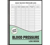 Blood Pressure Log Book am/pm: Large Print Easy-to-Read Daily Blood Pressure Tracker for Seniors | Monitor BP, Pulse & Notes | 8.5" x 11"