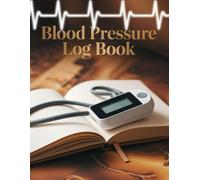Blood Pressure Log Book - Daily Tracker for BP Readings, Time & Notes - 120 Page Journal for Monitoring Hypertension