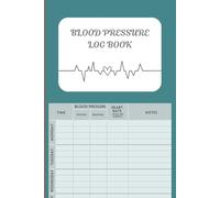 Blood Pressure Log Book: Daily Tracker for Men and Women: Record & Monitor Blood Pressure, Heart Rate, Pulse | 6x9 Inches, 110 Pages | Easy Two-Year Log for Home Use