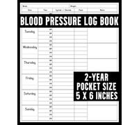 Blood Pressure Log Book: Pocket Size 2-Year Blood Pressure Record-Keeping Log to Keep Track of BP & Heart Rate Readings Up to 4 Times Daily / Small Blood Pressure Journal For Women & Men