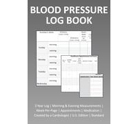 Blood Pressure Log Book: Simple Daily Blood Pressure Tracking Journal to Record and Monitor High Readings - Home Use Tracker with Charts and Sheets | ... 2 Years | 120 Pages (MMDE HealthCare Series)
