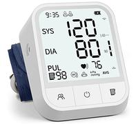 Blood Pressure Monitor, Blood Pressure Machine Automatic Upper Arm, Adjustable BP Cuff with Large Backlit Display, 2 * 99 Memory Blood Pressure Monitors for Home Use with Storage Bag(White)
