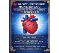Blood Pressure Tracker - Registro de presión arterial - 血压记录表: Senior-Friendly, Trilingual, Large Print ≥16 pt, 365+ Days / Amigable para adultos ... ≥16 pt, 365+ días / 长者友好，三语，大字体 ≥16 pt，365+天