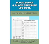 Blood Sugar & Blood Pressure Log Book: Daily Diabetes and Hypertension Tracker - 52-Week Health Journal for Glucose Monitoring, BP Readings, Medication, Meals, and Notes