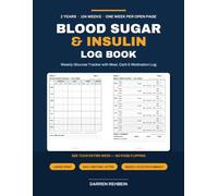 Blood Sugar & Insulin Log Book: 2-Year Weekly Glucose Tracker with Meal, Carb & Medication Log - Daily Before/After Readings, Doctor Visit Summary, Large Print for Type 1 & Type 2 Diabetes