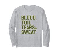 Blood Toil Tears & Sweat - Cita Motivacional arenosa Manga Larga