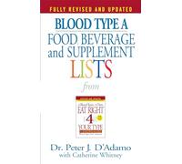 Blood Type A Food, Beverage and Supplement Lists (Eat Right 4 Your Type)