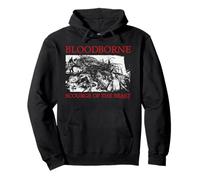 Bloodbourne Scorage of The Beast Scene Red Text Video Game Sudadera con Capucha
