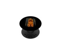Bloodhound Camo Bandera de Estados Unidos - Bloodhound Lover Hunting Dog Dad PopSockets PopGrip Adhesivo
