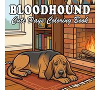 Bloodhound Coloring Book: 61 Cute & Cozy Bloodhound Coloring designs with Everyday Life and Outdoor Scenes