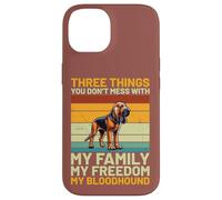 Bloodhound Retro Vintage Tres Cosas con Las Que no te metes Carcasa para iPhone 14