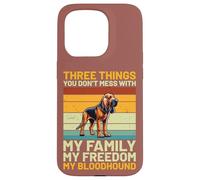 Bloodhound Retro Vintage Tres Cosas con Las Que no te metes Carcasa para iPhone 15 Pro