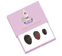 Bloodstone Yoni Huevo Varita Set 100% Natural Jade Stone Kegel Huevos, Undrill Huevo con Caja
