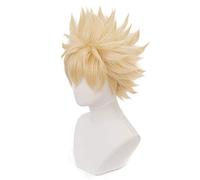 Bloody devil, Peluca de cosplay de anime para fiesta de disfraces de Halloween con gorro de peluca gratis para My Hero Academia (Katsuki Bakugou)