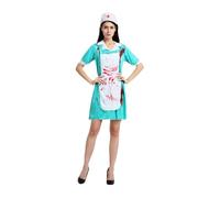 Bloody Doctor Halloween, Zombie Nurse, Blood-Stained Uniform with Props for Cosplay Events, Horror for Adults, Teens, Kids, Girls, Boys, Men, Women, Street Performances
