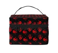 Bloody Hand 1 bolsa de maquillaje, bonitas bolsas de cosméticos para mujer, bolsa de aseo personal, bolsa organizadora de maquillaje de viaje grande