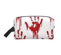 Bloody Handprints - Bolsa organizadora portátil de maquillaje de viaje, bolsa de almacenamiento de gran capacidad