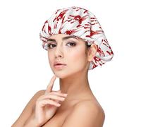 Bloody Handprints - Gorro para protección del cabello, gorro de dormir para mujeres y hombres, gorro de dormir de satén suave con banda elástica, color negro, Negro -, talla única