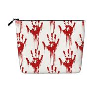Bloody Handprints - Neceser de viaje de cáñamo falso, reutilizable, organizador de artículos de tocador para mujeres, múltiples usos