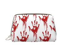 Bloody Handprints - Neceser portátil de viaje, piel de PVC, con compartimentos, Gold, One Size