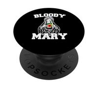 Bloody Mary Divertido Virgen María sosteniendo Bloody Mary PopSockets PopGrip Adhesivo