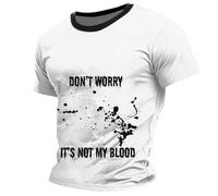 Bloody Problem Solved Halloween Print T Problem Solved Blood Splatter Camiseta Terrifier Sudadera con capucha Bloody Halloween Disfraces Gráfico Novedad Muy Divertida Camisa Im Fine, 15-rojo, 3XL