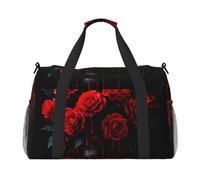Bloody Red Roses - Bolsa de viaje compacta resistente al agua para deportes, gimnasio y fin de semana para hombres y mujeres