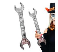 Bloody Simulation Wrench, Fake Halloween Prop Tool, Realistic Horror Costume Accessories for Haunted Houses, Cosplay, Pranks, Parties, Bars, Escape Rooms, Role-Playing, PE