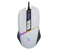 Bloody W60Max Ratón para Juegos RGB FPS con Cable, 10000 CPI, Todos los Botones programables, tasa de Informe y LOD Ajustable, con Memoria integrada de 4 m (Blanco anda)