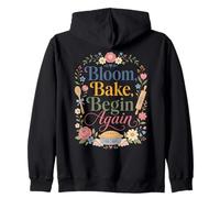 Bloom Bake Begin Again Estética Floral Sudadera con Capucha
