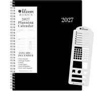 Bloom Basics - Agenda 2027, año calendario (enero a diciembre) con tapa flexible