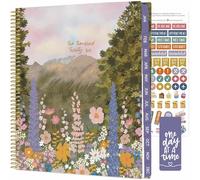 bloom daily planners Agenda 2026 (de enero a diciembre) - 8.5 x 11 pulgadas, agenda semanal y mensual con calcomanías y pestañas - Tapa suave flexible - Montaña de flores silvestres