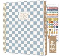 bloom daily planners Agenda de año académico 2026-2027 (8.5 x 11 pulgadas) (julio de 2026 a julio de 2027), organizador semanal y mensual con calcomanías y pestañas, a cuadros